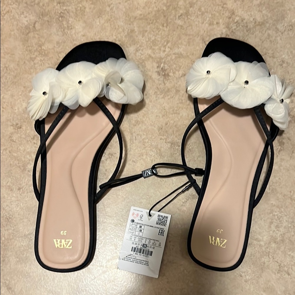 ZARA Flower Slides
